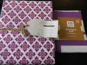 NEW Pottery Barn Teen TWIN Cloverfield Duvet & Suite Sham PLUM Purple