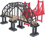 Train Track Scene Accessories Wooden Railway Bridge Suspension Bridge Toy Enhance Your Train Set
