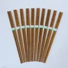 10 Pairs High Quality Reusable Natural Dark Bamboo Chopsticks 9.5" Long H-330