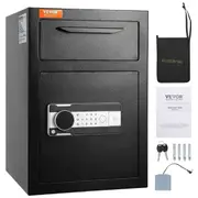 2.5 Cub Depository Safe, Deposit Safe with Drop Slot, Electronic Code Lock and 2 Emergency Keys, 20.27'' x 13.97'' x 13.97'' Business Drop Slot Safe for Cash, Mail in Home, Hotel,