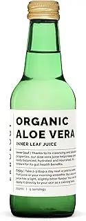 100% Organic Aloe Vera Juice 250ml - Supports Immunity & Gut Health - Straight from Farm in Spain - Undiluted - No Added Sugar or Artificial Preservatives - Non-GMO - Recyclable Glass Bottle