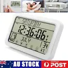 Touch Screen Digital Wall Clock 8 Inch LCD Display Date Temperature Alarm Clock