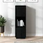 Highboard Black 38x35x117 cm Solid Wood Pine vidaXL