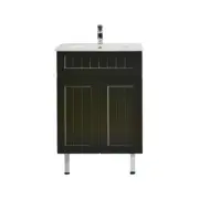 Acacia Shaker Water Proof Floor Cabinet - Matte Black Vanity 600x460x880