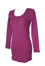 EMPORIO ARMANI long-sleeved nightdress with henley neckline article 163353 3A258
