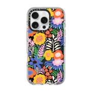 iPhone 16 Pro Clear Case MagSafe Compatible Paper Collage Flowers by Sandra Hutter