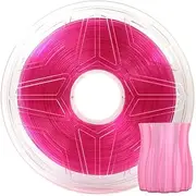 LeoPlas PETG Filament 1.75mm Transparent PETG Filament 1kg for 3D Printing Supplies Printer Consumables (Clear Pink)