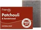 Friendly Soap - Spicy Woody Patchouli & Sandalwood (95g), Plant-Based.