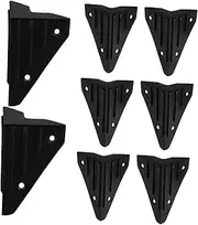 LALADEFIEE 8 Pcs Speaker Accessories Table Corner Protectors Furniture Corner Guards Table Collision Angle Corner Bumpers for Furniture Vintage Corner Protectors Speaker Angle Plastic Black