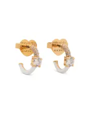 kate spade new york Hint of Shimmer Huggie Hoop Earrings