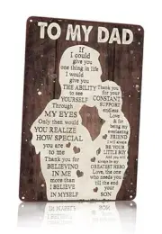 Funny To My Dad Gifts Always Be My Hero Dad Sign From Son Perfect For Chocolate