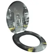 vidaXL Toilet Seats with Hard Close Lids MDF New York