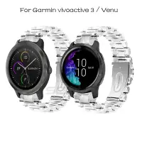 在飛比找Yahoo!奇摩拍賣優惠-Garmin Vivoactive 3 透明樹脂手鍊錶帶 /