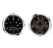 W PRO 85mm 2 Gauge Set GPS Speedometer Tachometer 120 MPH 4 IN 1 Multi-Function