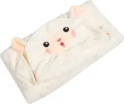 SHOWERORO Bathrobe Mask Thickened Bath Towels Hooded Towels Thicken Towels Four-Season Bath Towels Clothes Hooded Bath Towels Absorbent Bath Towels White Coral Fleece