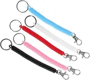 Mipcase Elastic Retractable Keychain Phone Charm Strap Anti-Lost Cord Bungee Lobster Clasp Security Accessory Fashionable Wristband