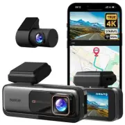 4K Dash Cam Front and Rear, 170° Ultra Wide Dashcam with ADAS, Night Vision, ...