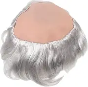Mediterranean Hood White Wig Men Old Man Wig Grandpa Wig Bald Cap Halloween Old Man Costume Adult Bald Wig Male Wig Halloween Costume Wig Bald Cap with Side Hair Wigs Vinyl