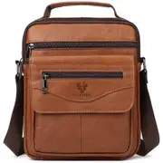 Genuine Leather Small Messenger Bag for Men,Men's Handbag,Men's Shoulder Bag,Crossbody Bag,Work