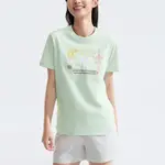 THE NORTH FACE 北臉 上衣 女款 短袖上衣 運動 W SS BTS GRAPHIC?STD TEE 淺綠 NF0A8ASM1OF