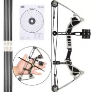 9.5" Mini Compound Bow 12lbs Archery Target Shooting & Arrows Set Shooting Game