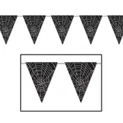 Halloween Pennant Flag Banner Spider Web All Weather