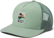 RVCA Men's Palm Set Trucker Snapback Cap Granite Green
