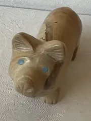 Zuni German Shepherd Dog Fetish by Cody Nastacio *NEW* Dolomite 1310