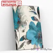 Paint By Numbers Kit Flowers Abstract Beginner Oil Kids Draw Brush Canvas DIY