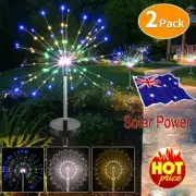Solar Fireworks 120 LED String Lights Fairy Starburst Xmas Garden Night Lamp #T