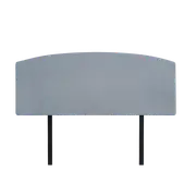 Linen Fabric Queen Bed Curved Headboard Bedhead - Berlin Blue