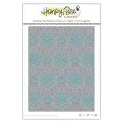Honey Bee Damask A2 Cover Plate Honey Cuts Die
