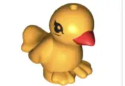 NEW Lego Minifigs Animal Bird Bright Orange With Black Eyes & Red Beak - Goldie