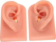 SAFIGLE 2pcs Realistic Silicone Ear Piercing Models for Practice Teaching Supplies