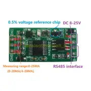 4-20MA to RS485 2 Channel DC12V 0-25MA Analog 12Bit ADC Board Modbus RTU PLC