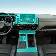 Car Interior Film Dashboard Piano Board Shift Center Console Anti-Scratch Transparent TPU Protection Film Accessories，for Nissan Pathfinder 2023 (Style B for LHD)