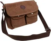 [BESTYASH] Shoulder Bags Man Bag Belt Bag Pockets Travel Toiletry Bag Satchel Messenger Men Side Bag Men Is Bag Wallet Purse Handbags Travel Bag Tote Bags Back Khaki Canvas