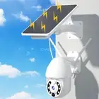 3M Wireless WIFI Security Camera Solar Powered Outdoor Flood Light LED PTZ Home