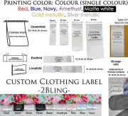 Sew-on Satin Clothing label tag Personalised Custom Print Endfold Centerfold