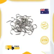 60 Pcs (304) Stainless Steel Screw Ceiling Hooks 1 Inch Cup Hook Screw-in Light
