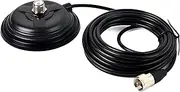HYS TC-110M CB/VHF/UHF/HF Ham Radio Antenna Magnet Mount SO-239 Connection Style W/5M(16.4ft) RG58 Coaxial Cable PL-259 Plug