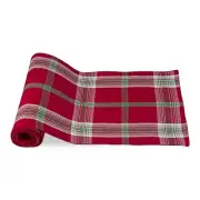 Joyful Plaid TABLE RUNNER 72" x 14.5" Red Green CHRISTMAS 100% cotton