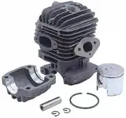 Cylinder Piston Assembly 34mm Cylinder Piston Ring Clip Pin Kit for 2500 25CC 2T Garden Tools Gasoline Chainsaw Spare Parts(Cylinder for 2500)