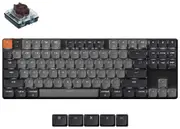 Keychron K1v6 Low-Profile QMK White Wireless Mechanical Keyboard - Brown Switch [KBKCK1XA3]