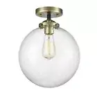Innovations XL Beacon 12" LED Semi, BK Brass/Seed Globe - 284-1C-BAB-G204-10-LED