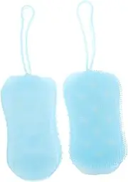 Ipetboom 2pcs Silicone Bath Brush Silcone Body Scrubbers Bath Scrubber Cleaning Scrub Brush Body Wash Mittens Facial Scrubber for Face Bristle Massaging Brush Face Cleaning Brush Sponge