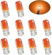 10 x 501 AMBER CAPLESS SIDE LIGHT / INDICATOR BULB 12V 5w W2.1/9.5D 10mm