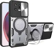 Compatible with Motorola Edge 30 Fusion Case,Car Mount Magnetic Shell Compatible with Motorola Moto S30 Pro Kickstand with Slide Lens Case Cover Bai