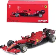 [Bburago] B18-36828S 1:43 F1 2021 Ferrari SF21 with Helmet SAINZ, Assorted Colours