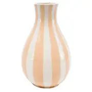 Urban Products Home Shelf Decor Stripe Vase Peach 18cm